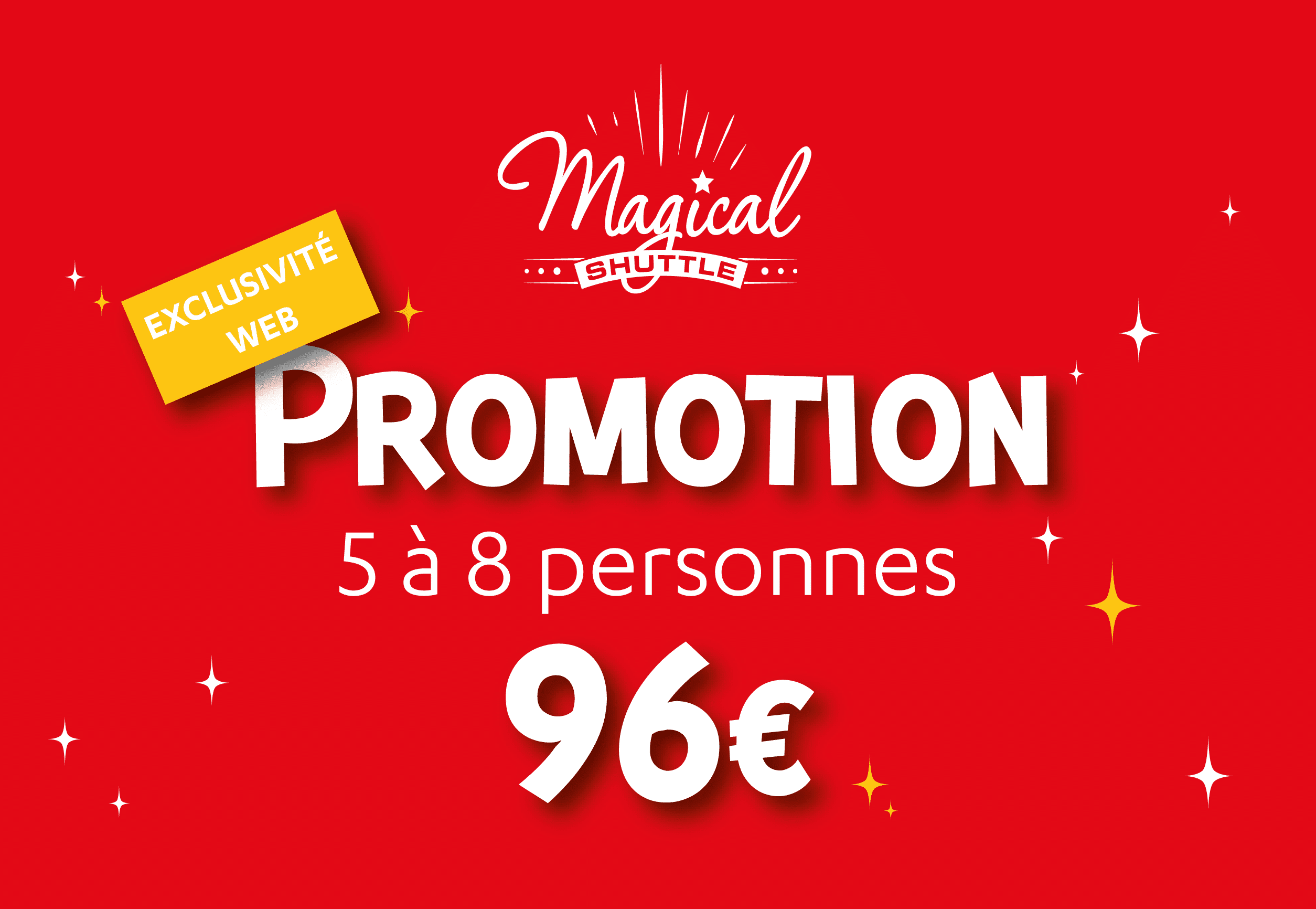 Promotion navette bus Disneyland Paris 5 à 8 personnes - 96€ depuis CDG & Orly